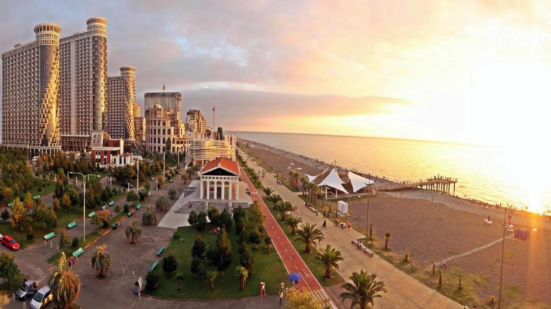 Panoramic Views Of The Sea, Mountains And City Batumi Georgia